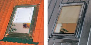 Мансардные окна с наружными накладками и оклады из меди или титанцинка