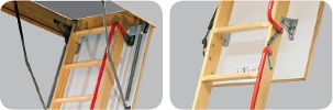 Боковой металлический поручень для чердачной лестницы LXH