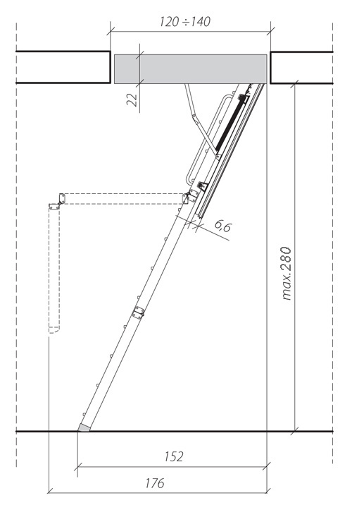 Установка чердачных лестниц Fakro: монтаж конструкции с люком на чердак, размеры и отзывы